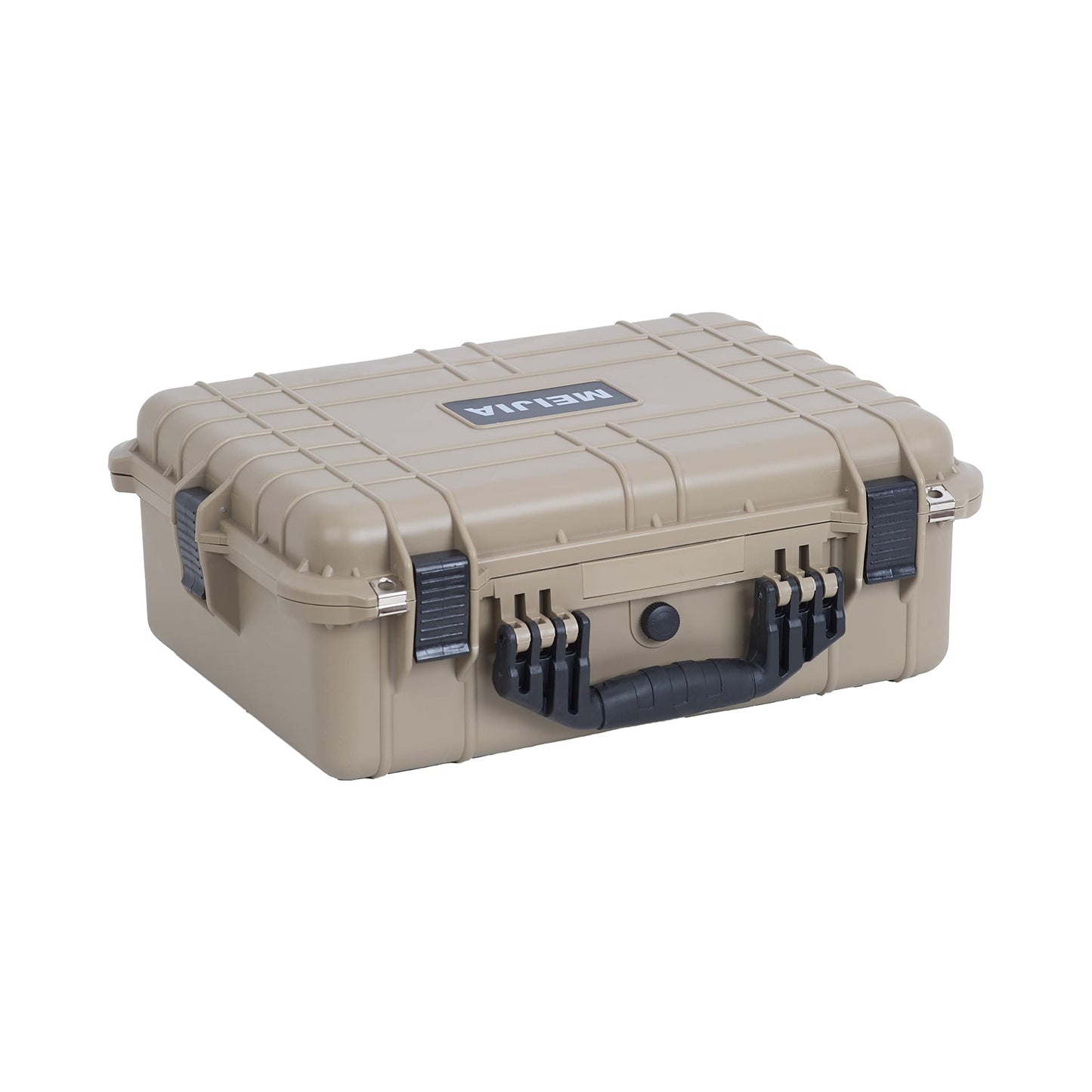 MEIJIA Portable IP67 Waterproof Protective Case,Hard Camera Case,Customized Fit Foam Inserted,Fit for Camera, Equipments, Lens,Drones,19.78“X15.77"x7.41"(Desert Tan)