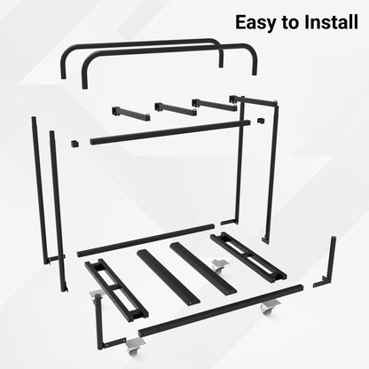 Eastrexon Updated Folding Table and Chair Rack Cart (Holds 10-16 Chairs & 4-8 Tables), Powder Coated, Perfect for Party, Hotel, Factory, Warehouse, 44.3" L x 31.4" W x 48" H