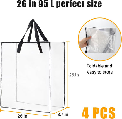 Skiennix Wreath Storage Bag - 26 Inch, 95L Container for Spring & Holiday Decorations | 4-Pack