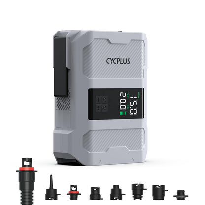 CYCPLUS 20PSI Rechargeable Paddleboard Pump - Intelligent Fast Dual-Stage Inflation, Deflation Function, Auto-Off &Dual LED Display, Suitable for Stand-Up Paddleboard, Inflatable Boat Tent Mattress