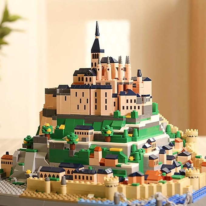 1392Pcs Mont Saint Michel France Building Set World Landmark Architecture Model Collectible Toy for Kids and Adults