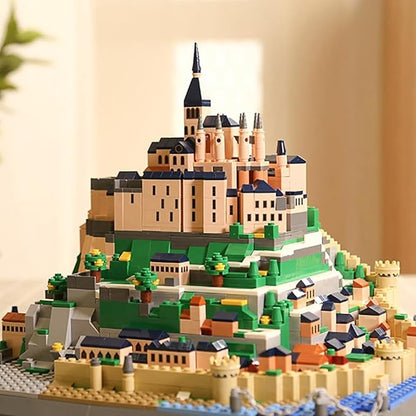 1392Pcs Mont Saint Michel France Building Set World Landmark Architecture Model Collectible Toy for Kids and Adults