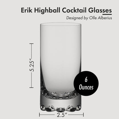 Orrefors Erik Highball Glass, Set of 4