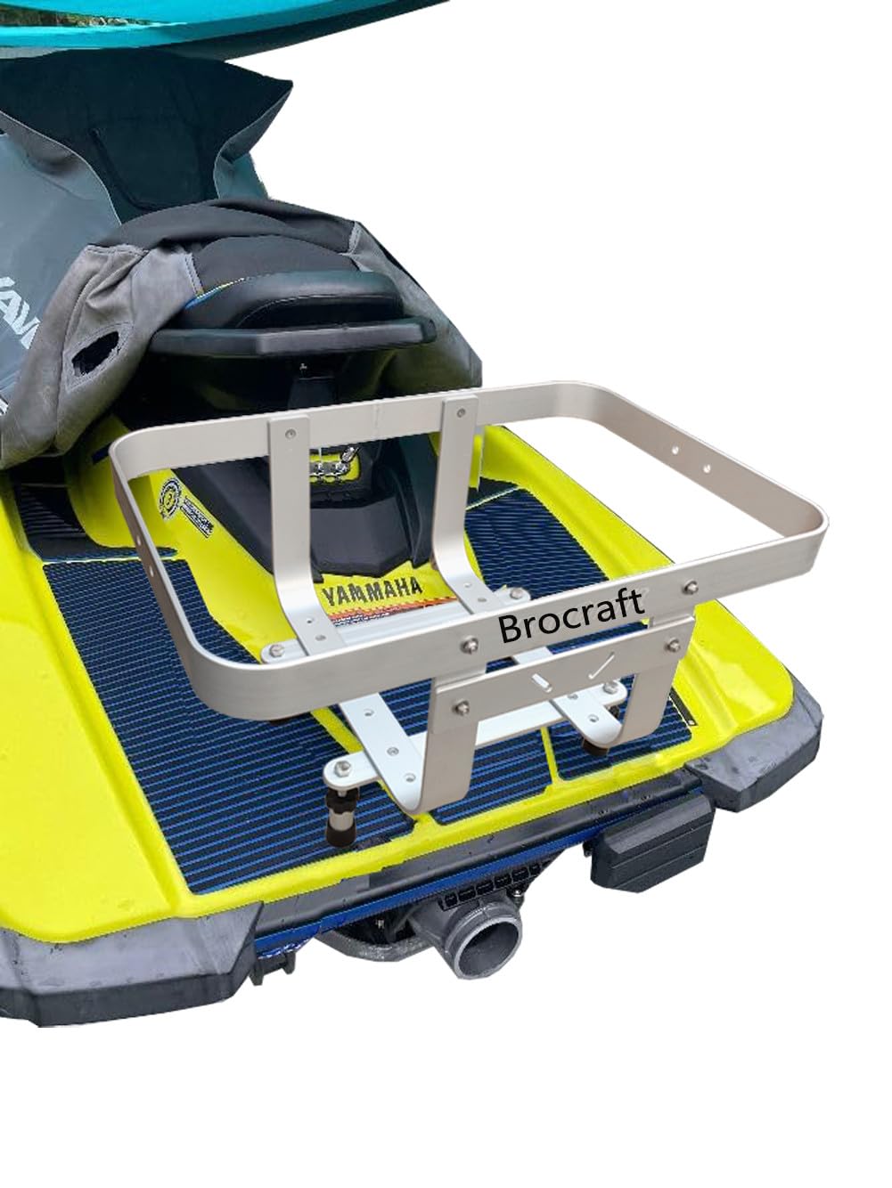 Brocraft Aluminum PWC Cargo Rack/Cooler Holder for Jet Ski /Cooler Holder Combo with Gas Plates / Jet Ski Rod Holder