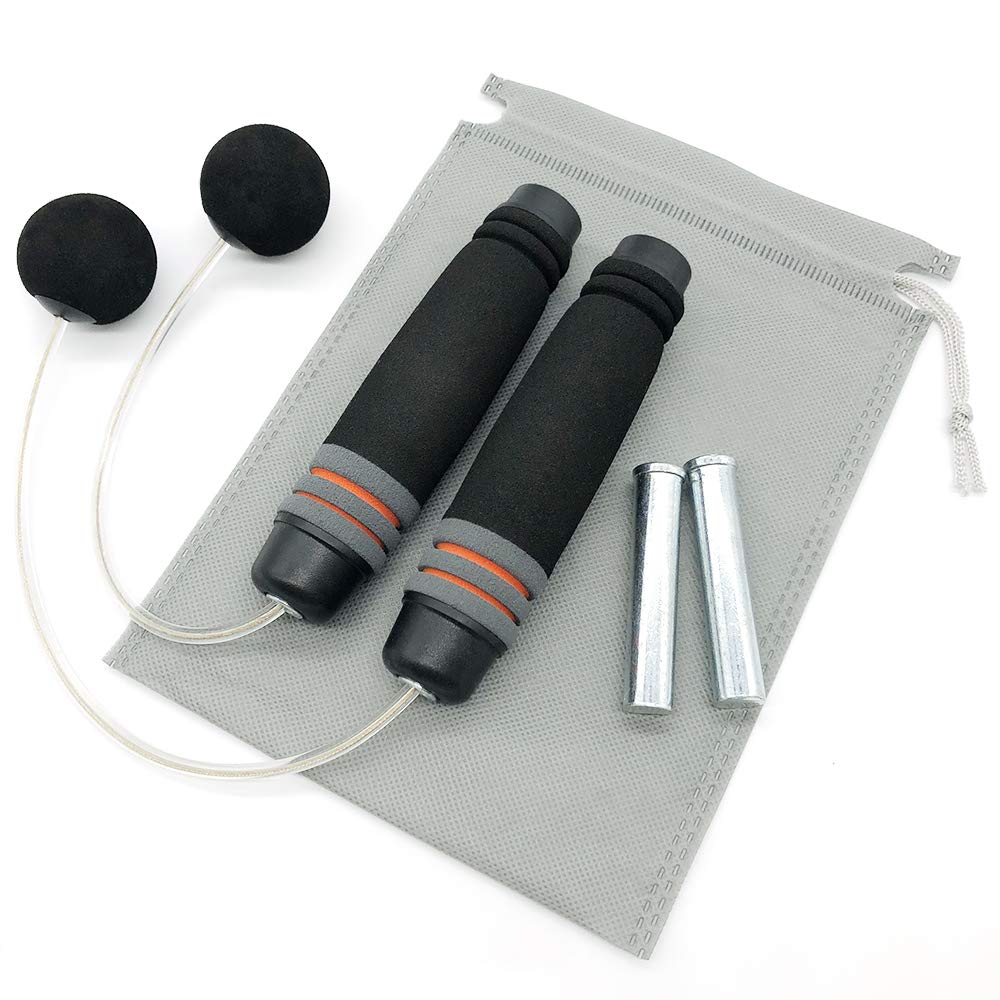Benvo Weighted Ropeless Jump Rope Cordless Speed Rope Skipping Rope for Double Unders, Exercise, WOD, Boxing, MMA Beachbody Training Fitness- Updated Version