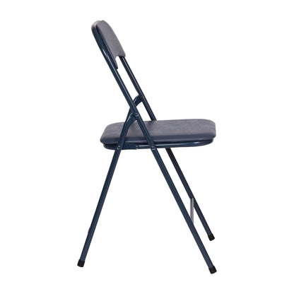 Flash Furniture Madison 5-Piece Folding Card Table and Chairs Set, Portable Event Table and Chairs Set for Indoor and Outdoor Gatherings, Navy