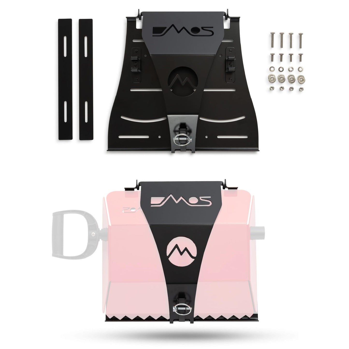 DMOS Shovel Mount - Aluminum Off-Road & Overlanding Tool Mount Clamp for Trucks, Cars, & ATVs - Stealth XL Shovel