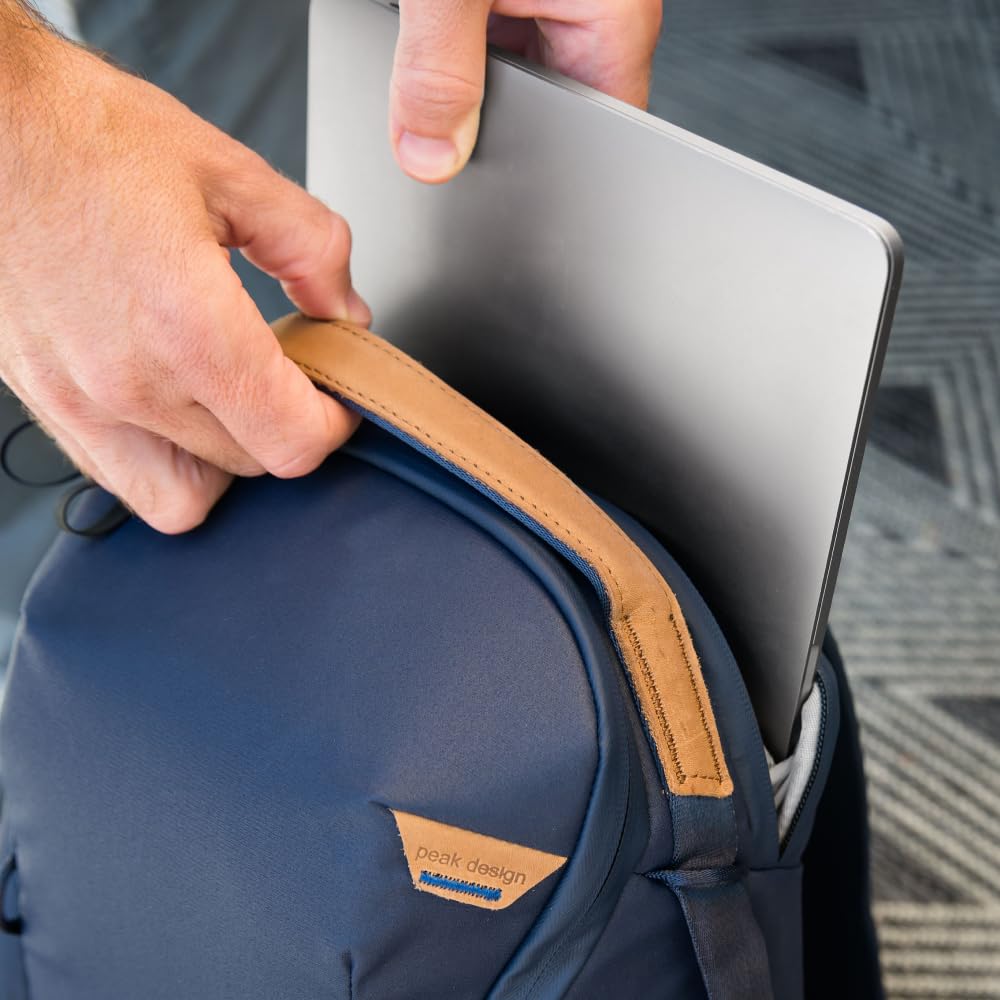 Peak Design Everyday Backpack Zip 20L, Black, 270-Degree Zip, Dual Side Pockets, FlexFold Dividers, Fits 15" Laptop, For Camera Carry, Daily Commutes or Travel, Versatile Backpack for Men and Women