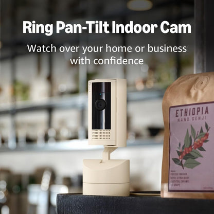 Ring Pan-Tilt Indoor Cam | See all around your home or business with 360° pan coverage, HD video, plus Two-Way Talk (2024 release) | White