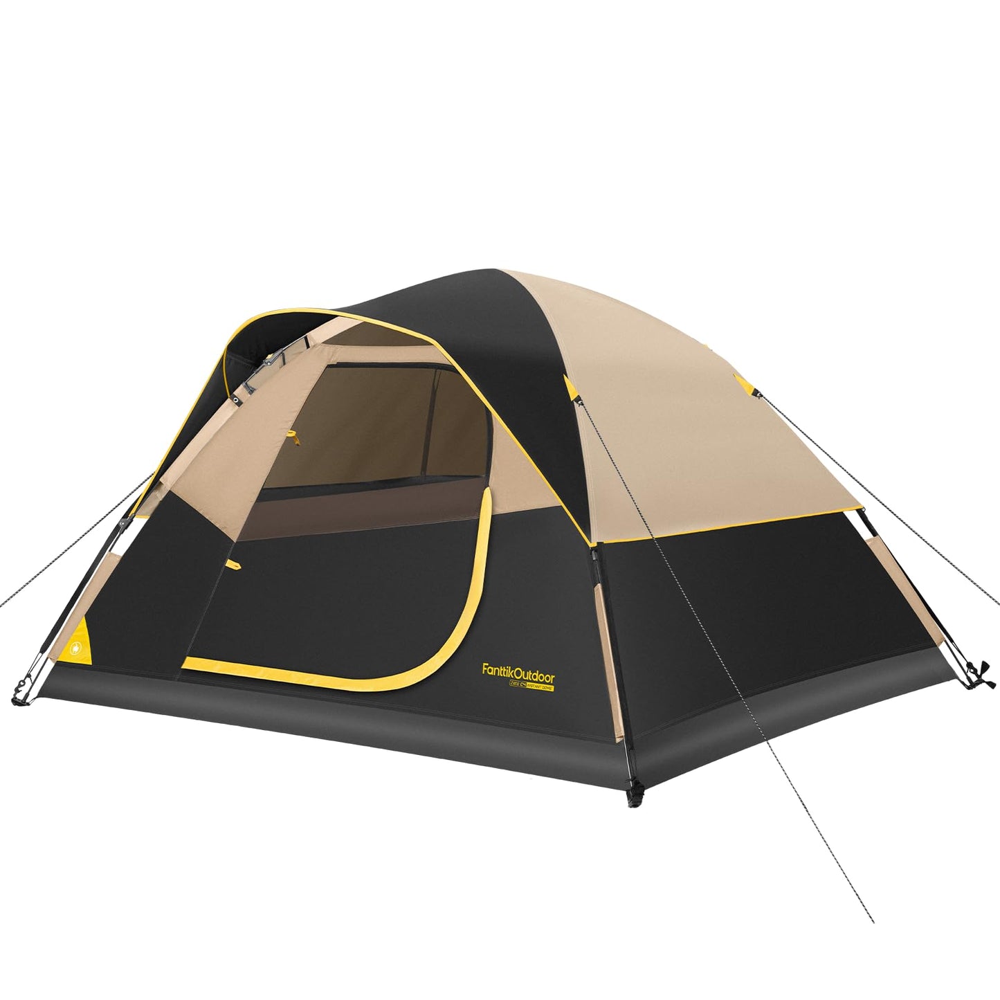 FanttikOutdoor Zeta C4 Camping Tent, 4 Person Instant Dome Tent, Easy Setup in 60s, Portable Waterproof Cabin Tent with Pre-Attached Poles & Air Vent, Ideal for Camping, Hiking, Backyard
