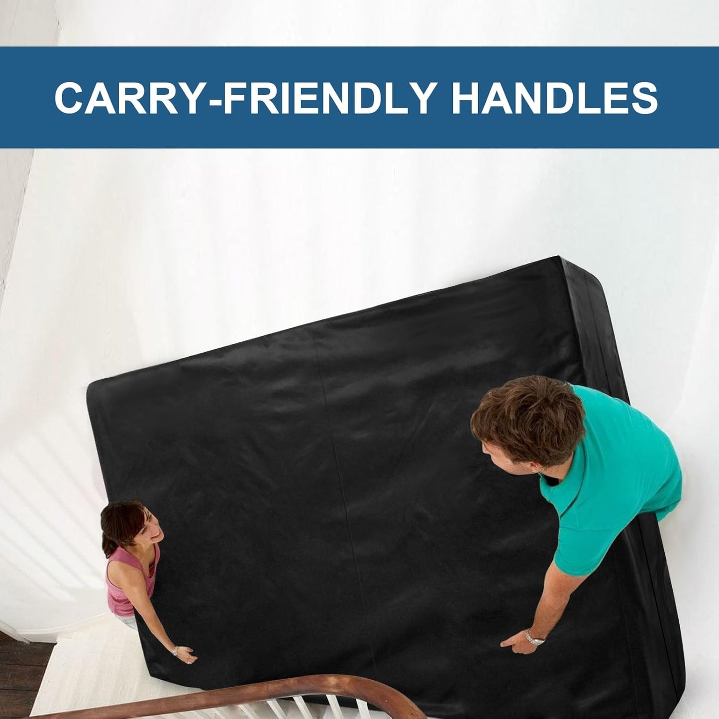 Mattress Bags for Moving - Waterproof Twin Size Protector with Heavy-Duty Handles & Strong Zipper