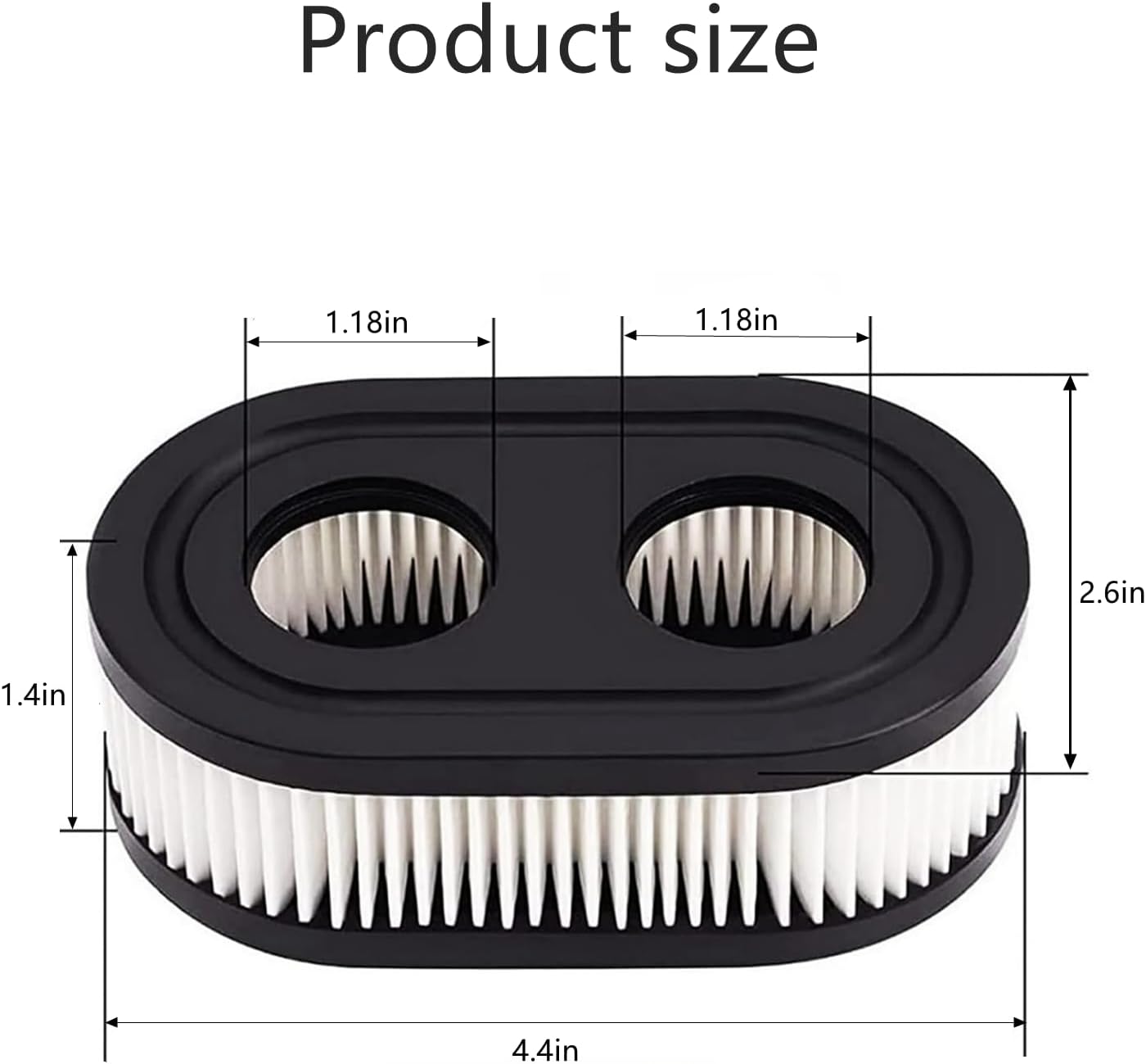 593260 Air Filter - Replacement Cartridge for Lawn Mower Engines | Fits 4247, 5432, 550E, 625 (2 Pack)
