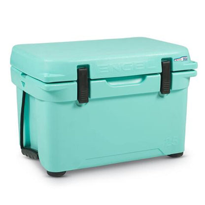 Engel Coolers ENG25 Cooler | 18 Can High Performance Durable Seamless Rotationally Molded Ice Box for Camping, Hunting, and Fishing - Seafoam