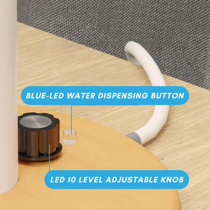 HydraLamp w/Mini Fridge, Bedside Desktop Water Dispenser Lamp, Included Water Reservoir and Filter, Bedside Water Dispenser, LED Table Lamp, for Home, Bed, Office, Hydration Appliance (Midnight)