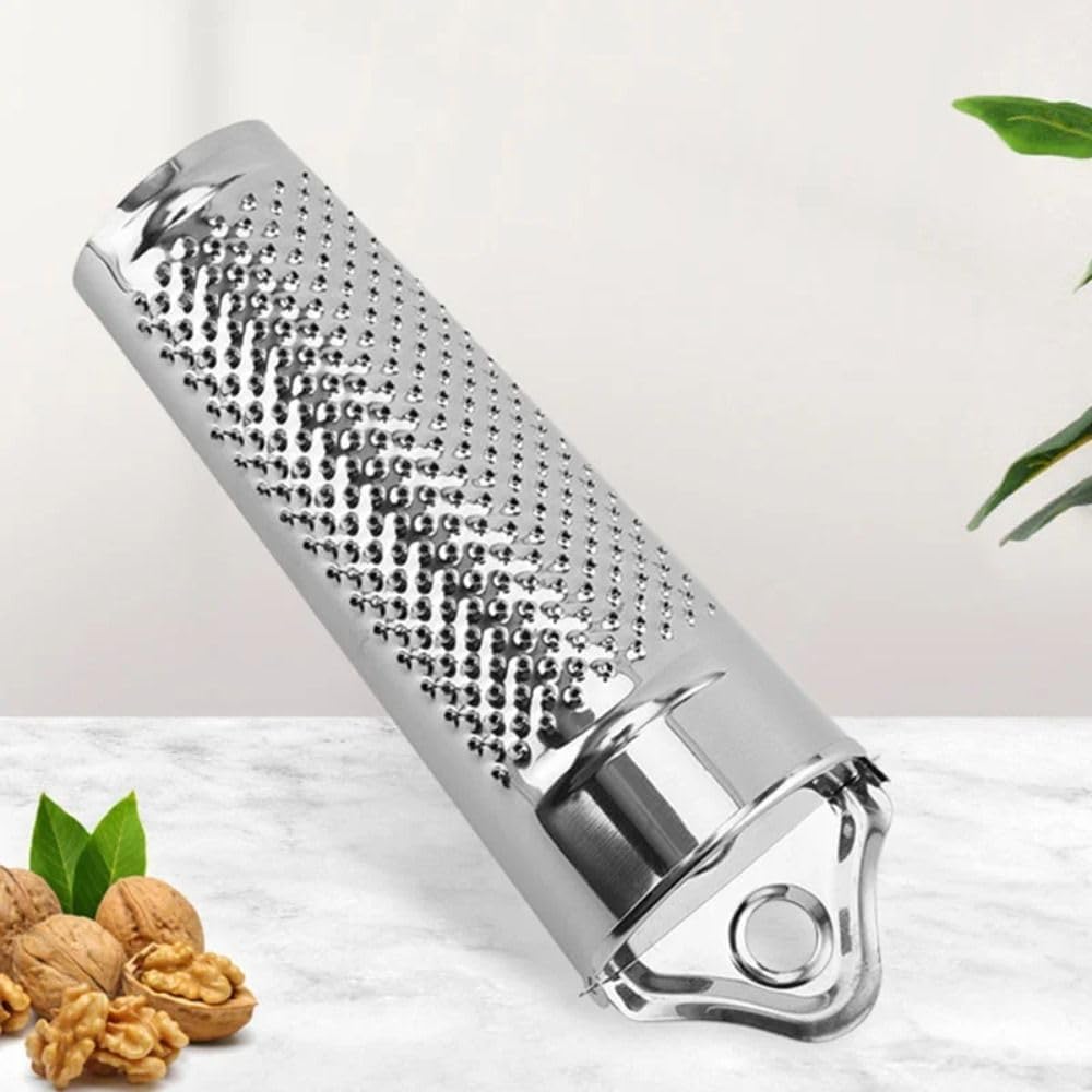 Skiennix Stainless Steel Nutmeg Grater - Multifunctional Citrus, Ginger & Garlic Kitchen Tool