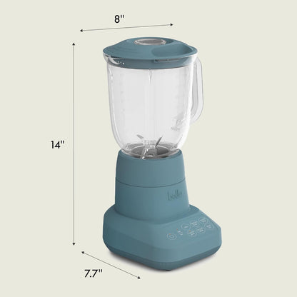 Bella 10-Speed Countertop Blender - Slim Flip & Store Design, 48oz Capacity, Dishwasher Safe, Stainless Steel Blade