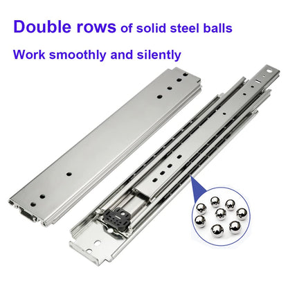 Betesy Hardware 1 Pair of 60 Inch 500LB Load Capacity Heavy Duty Drawer Slides Full Extension Side Mount Ball Bearing Drawer Rails