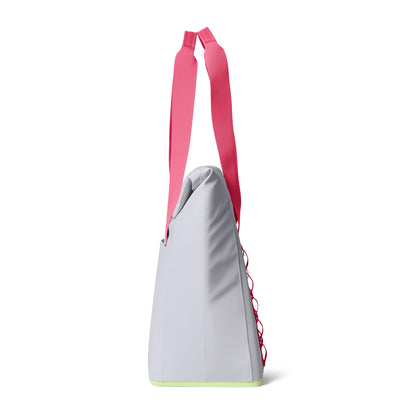 YETI Daytrip 20L Insulated Soft Cooler Tote Bag, ColdCell Flex Insulation, MagSnap Closure, External Pockets, Food Safe Lining, Mist/Pink/Grasshopper