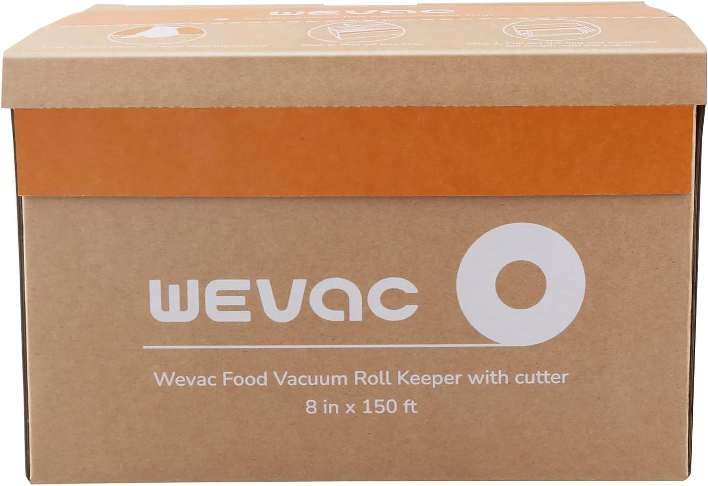 Wevac Vacuum Seal Roll - 8” x 150’ Food Saver Bags with Cutter | BPA Free, Commercial Grade for Meal Prep & Storage