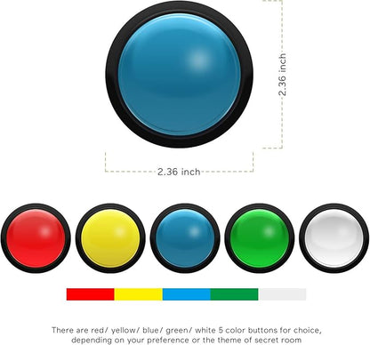 Escape Room Props 5 Colors Buttons Mechanism Press It In Order To Control 12V Magnet Lock For Exit Game Owner Player Adventurer (8 Buttons No Audio)