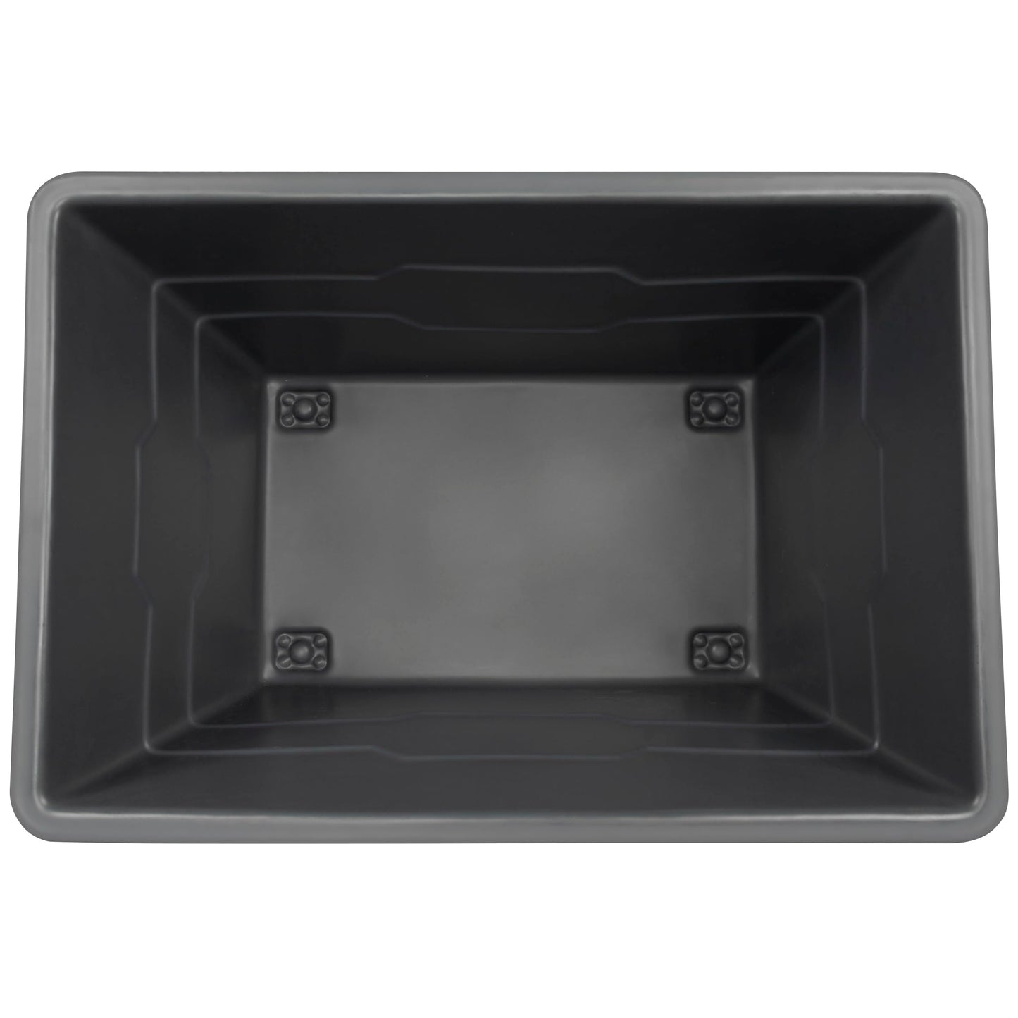ReadySpace Commercial 20 Bushel Utility Cart with Steel Base, Poly Box Basket Truck, Laundry Cart, and Rolling Trash Bin, 51.5-Inch x 35.5-Inch x 36-Inch, 1000 Pound Weight Capacity, Black