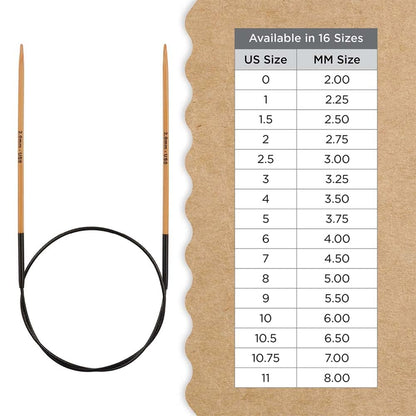 Knitter’s Pride Bamboo Luxe Fixed Circular Needles 40"" (100cm) – US Size 1.5 (2.5mm)