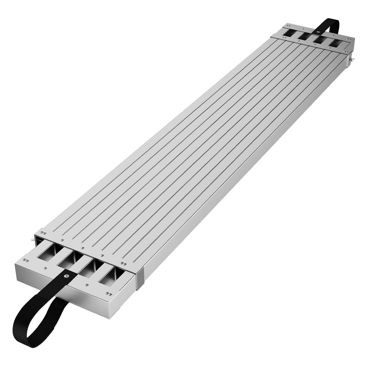 8-13FT Aluminum Telescoping Work Plank, 440 LBS Capacity Aluminum Extension Plank, Scaffolding Plank with Skid-Proof Platform Scaffold Ladder Accessory