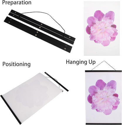 Aynoo Magnetic Poster Hanger Frame - 20 Inch Black Picture Frame for Easy Display | Multiple Sizes Available