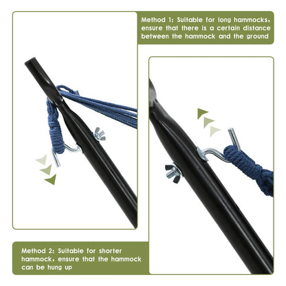 Her Majesty Hammock Portable Durable and Stable Best Stands for Indoor or Outdoor, Backyard Decor Bed Lawn Garden Steel Premium Carrying Case Patio Hammock Stand