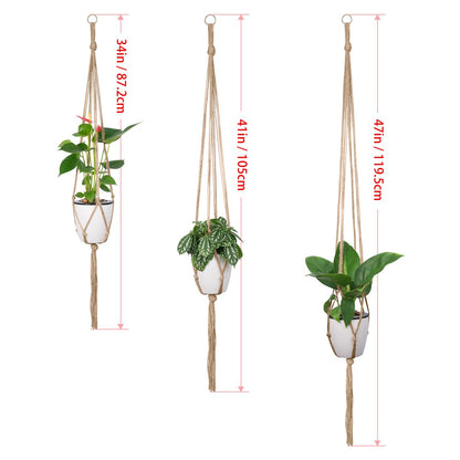Petutu Plant Hangers Indoor Macrame Hanging Planter Holder 6 Pack, 3 Sizes