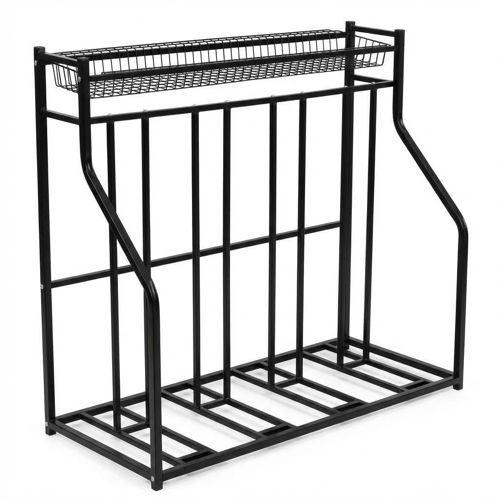 PeakPursuit Indoor Bike Rack, 4-Bike Stand, Garage Storage Rack for Bicycles, Sporting Gear Organizer Floor Station
