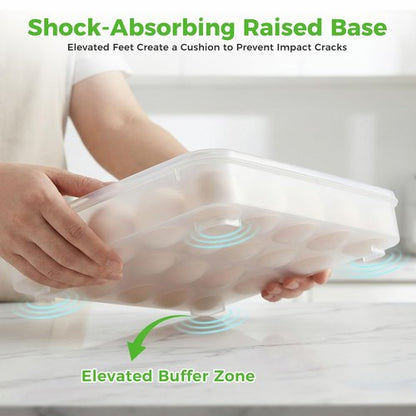 HANSGO Deviled Egg Containers with Lid, Deviled Egg Tray Holder Carrier with Lid for 24 Eggs for Home Party Kitchen Supplies Refrigerator Storage