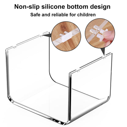 Step Stools for Kids, Acrylic Stools, Step Stools for Adults, Small Step Stool, 12 Inches Acrylic Stool Bathroom, Clear Step Stool, Toilet Stools, Plant Stand, Foot Stool (Common（2 Pack）)