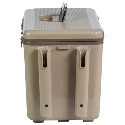 Engel UC30 30qt Leak-Proof, Air Tight, Fishing Drybox Cooler with Built-in Fishing Rod Holders, Also Makes The Perfect Hard Shell Lunchbox for Men and Women in Tan
