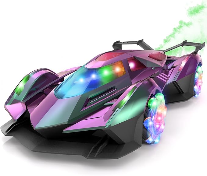 SASBSC Lamb Remote Control Car for Boys 4-7 8-12 Drift Rc Cars with 360° Rotation Spray Music &amp Lights 1:12 Rechargeable Rc Car Toys 10-12km/h Sport Race Toy Cars Gifts for Kids (Multi-Color)