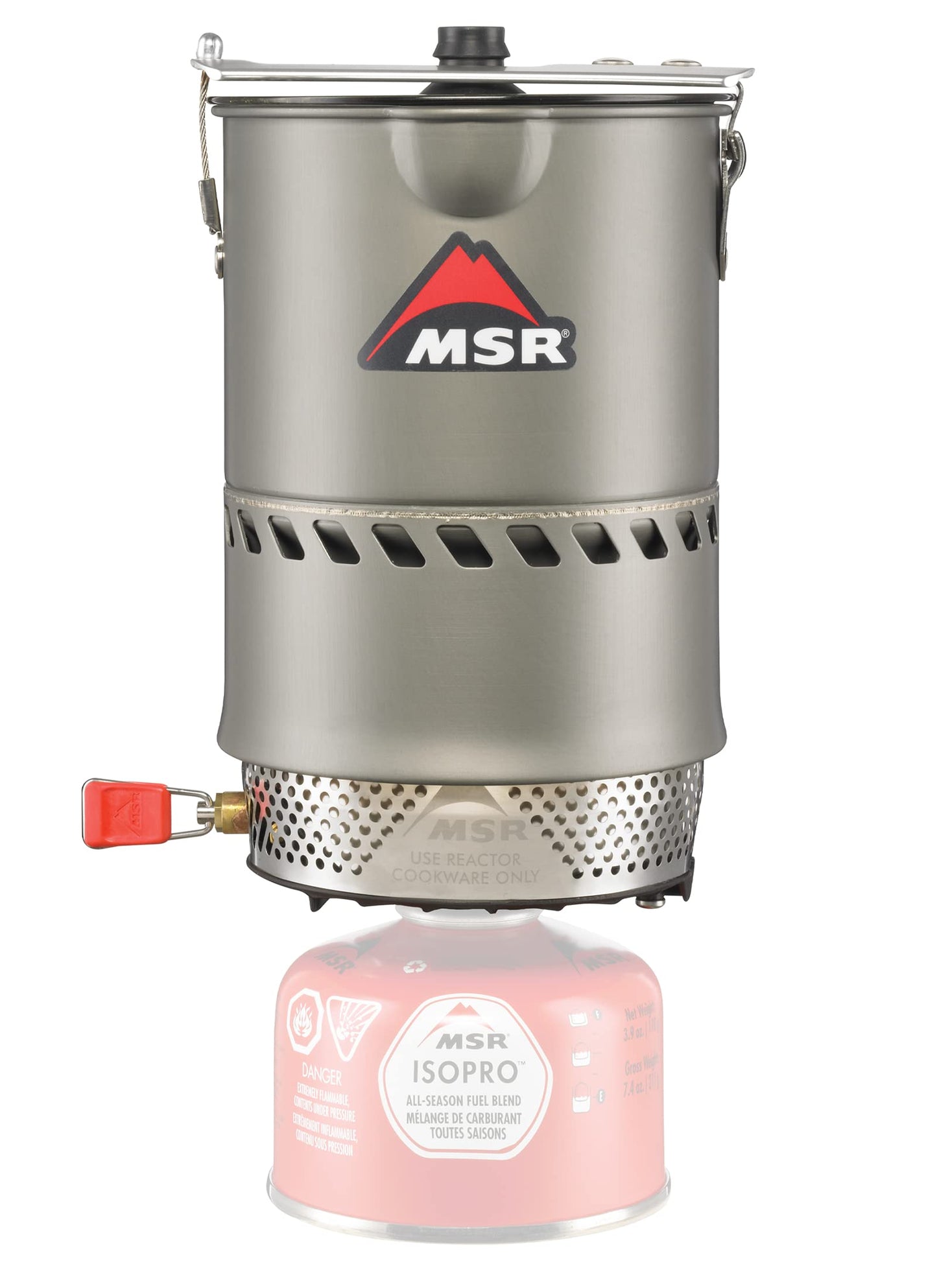 MSR Reactor Windproof Camping and Backpacking Stove System, 1.0L, 2024 Version
