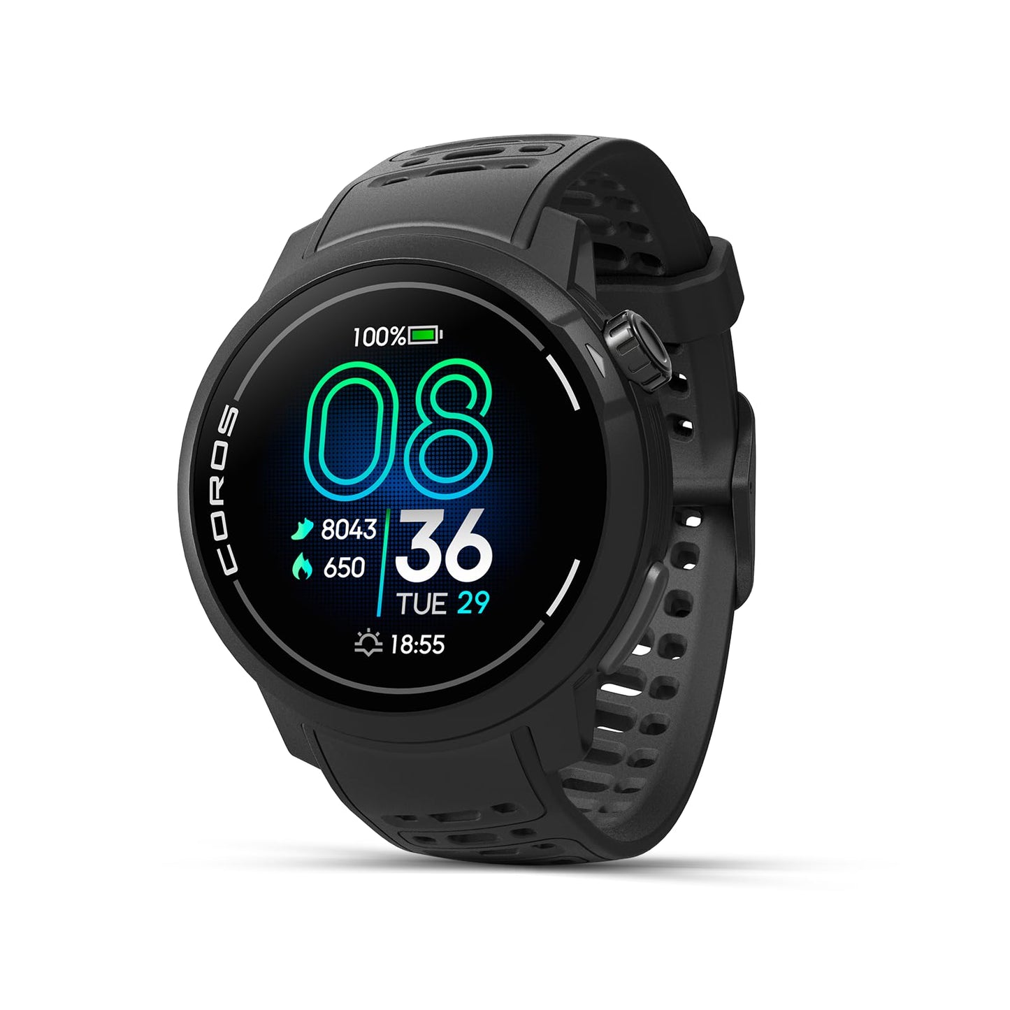 COROS PACE Pro GPS Sport Watch, 1.3-inch AMOLED Touchscreen, Fastest in Class Processor Running Watch, 20 Days Battery Life, Navigation with Global Offline Maps, Sleep Tracking, Running - Black