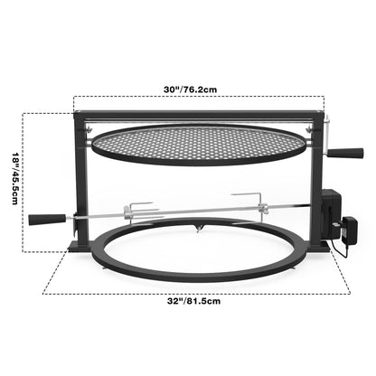 Onlyfire Santa-Maria Style Rotisserie Rotating System for Solo Stove Yukon 27" Smokeless Fire Pit