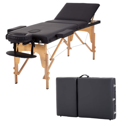 BestMassage Massage Bed Portable Massage Table 24 inch Wide Lash Bed Height Adjustable 3 Folding Spa Table with Non-Woven Bag for Spa Footmassage Facial CareSpa Tattoo