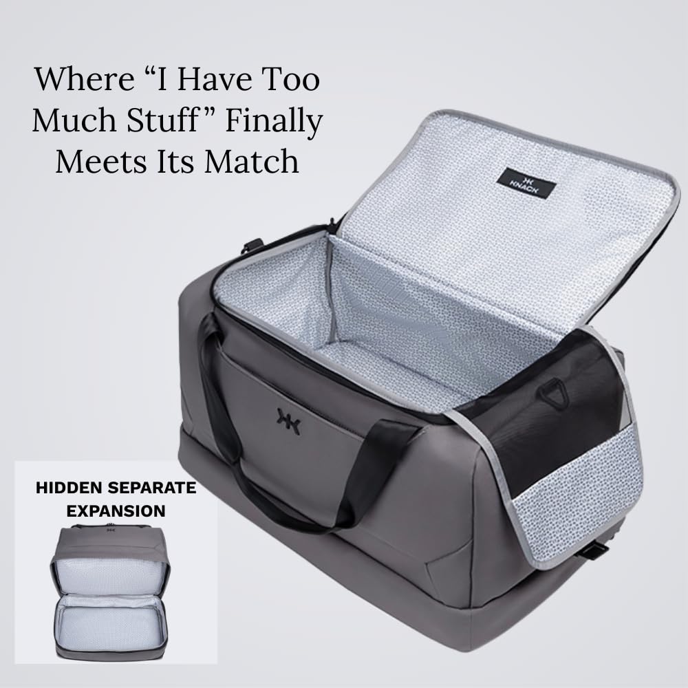 Knack Expandable Travel Duffel Alloy Gray