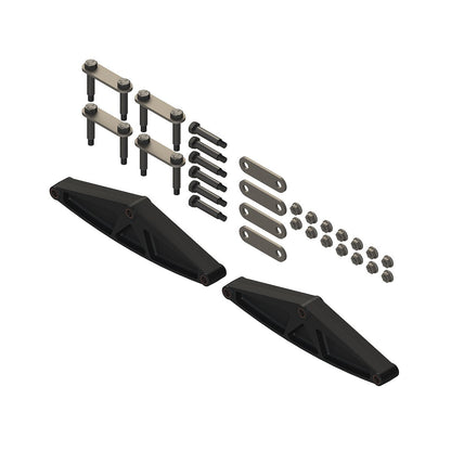 Lippert Replacement Tandem Axle Attaching Parts (AP) Kit with Wide-Stance Cast Equalizer and Standard Bolts for RV Trailer Suspensions - 239491