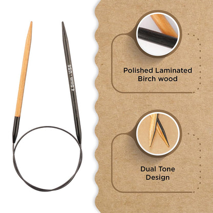 Knitter’s Pride Day & Nite Fixed Circular Needles 16"" (40cm) – US Size 6 (4mm)