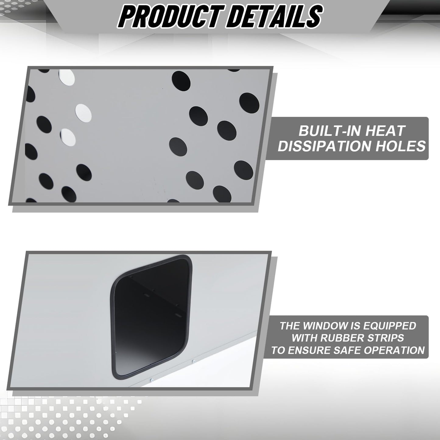 Lounsweer Outdoor Power Equipment Storage Box Enclosure, Galvanized Steel Housing with Ventilation and Lockable Design, 28 x 22 x 22 Inch Silver Shelter for Rv Truck Trailer Use