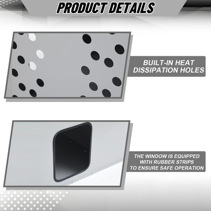 Lounsweer Outdoor Power Equipment Storage Box Enclosure, Galvanized Steel Housing with Ventilation and Lockable Design, 28 x 22 x 22 Inch Silver Shelter for Rv Truck Trailer Use