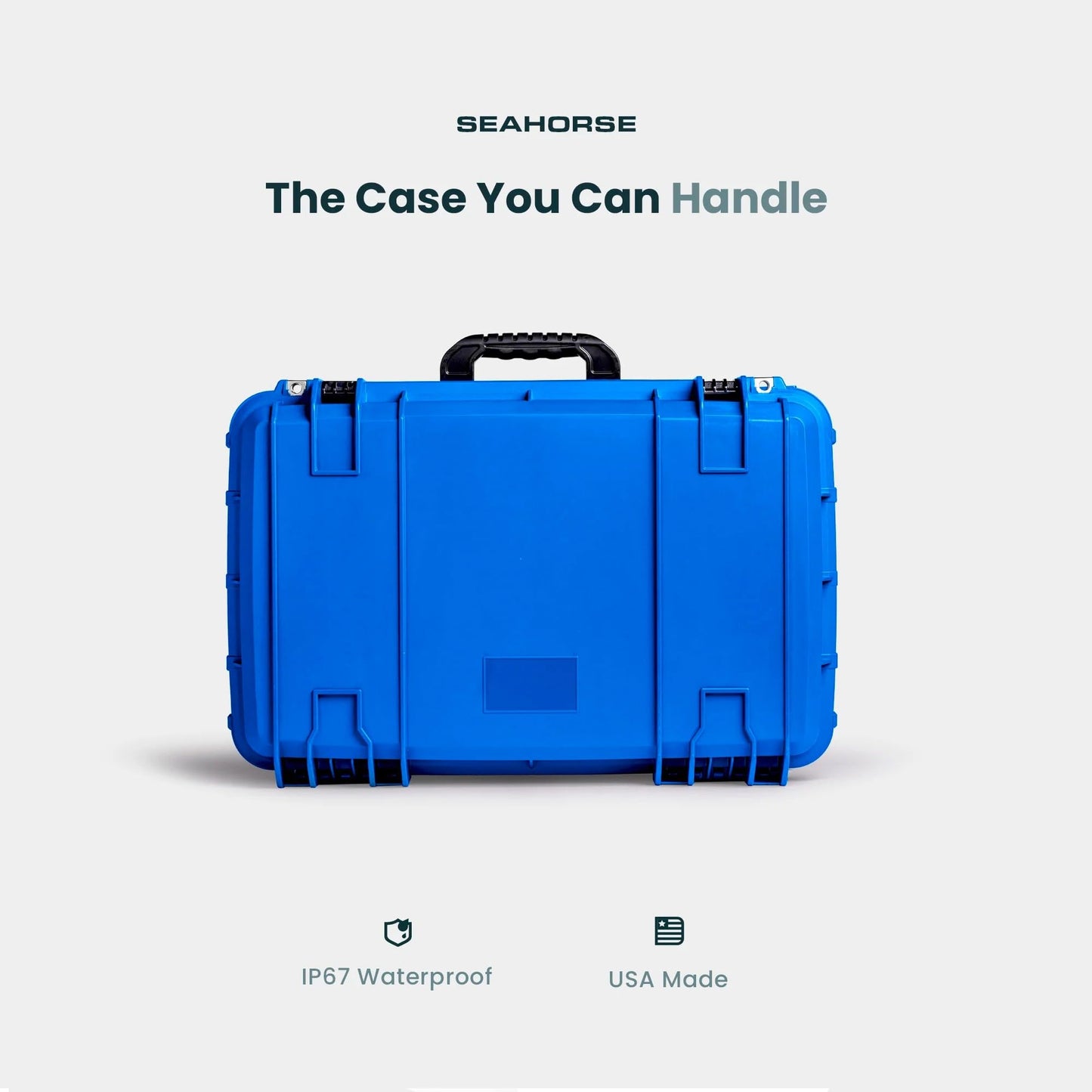 Seahorse 920 Heavy Duty Protective Dry Box Case With Customizable Accuform Foam - USA Made for Professional Photographers/TSA Approved/Mil Spec / IP67 Waterproof (Blue)