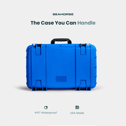 Seahorse 920 Heavy Duty Protective Dry Box Case With Customizable Accuform Foam - USA Made for Professional Photographers/TSA Approved/Mil Spec / IP67 Waterproof (Blue)