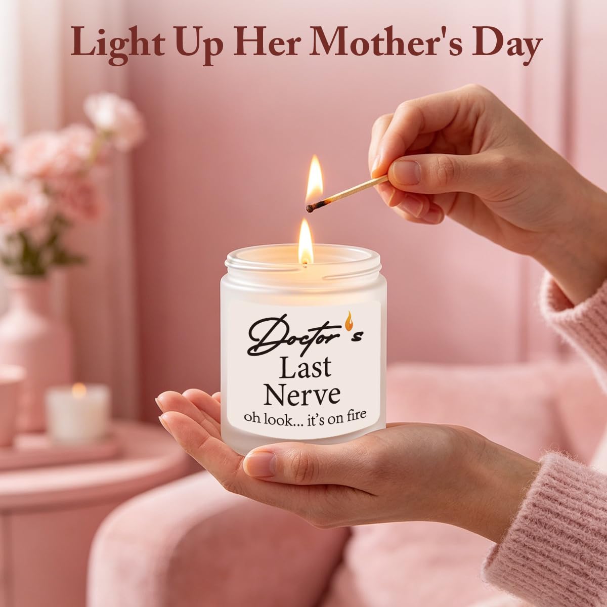 Doctor Gifts for Women Thank You Appreciation Doctor Day Birthday Retirement Gift for Physician Medical Woman Friends Family Sisters Novelty Lavender Scented Soy Candle Gift
