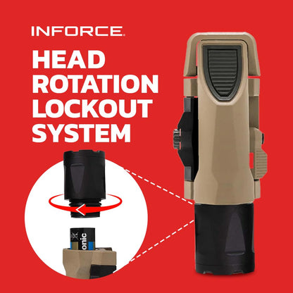 Inforce WML Gen 3 LED Weapon Light, White/IR LED, 450 Lumens, Black, IF71013 (Dark Earth)