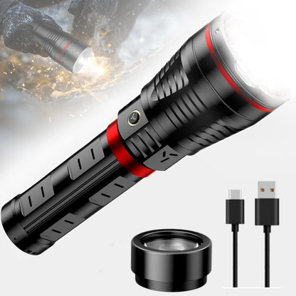 SKYFIRE Brightest Flashlights High Lumens with Ignition Lens,20000mAh Super Bright Rechargeable Flashlight with Shoulder Straps,Waterproof Led Tactical Flash Light for Camping Outdoor Emergency