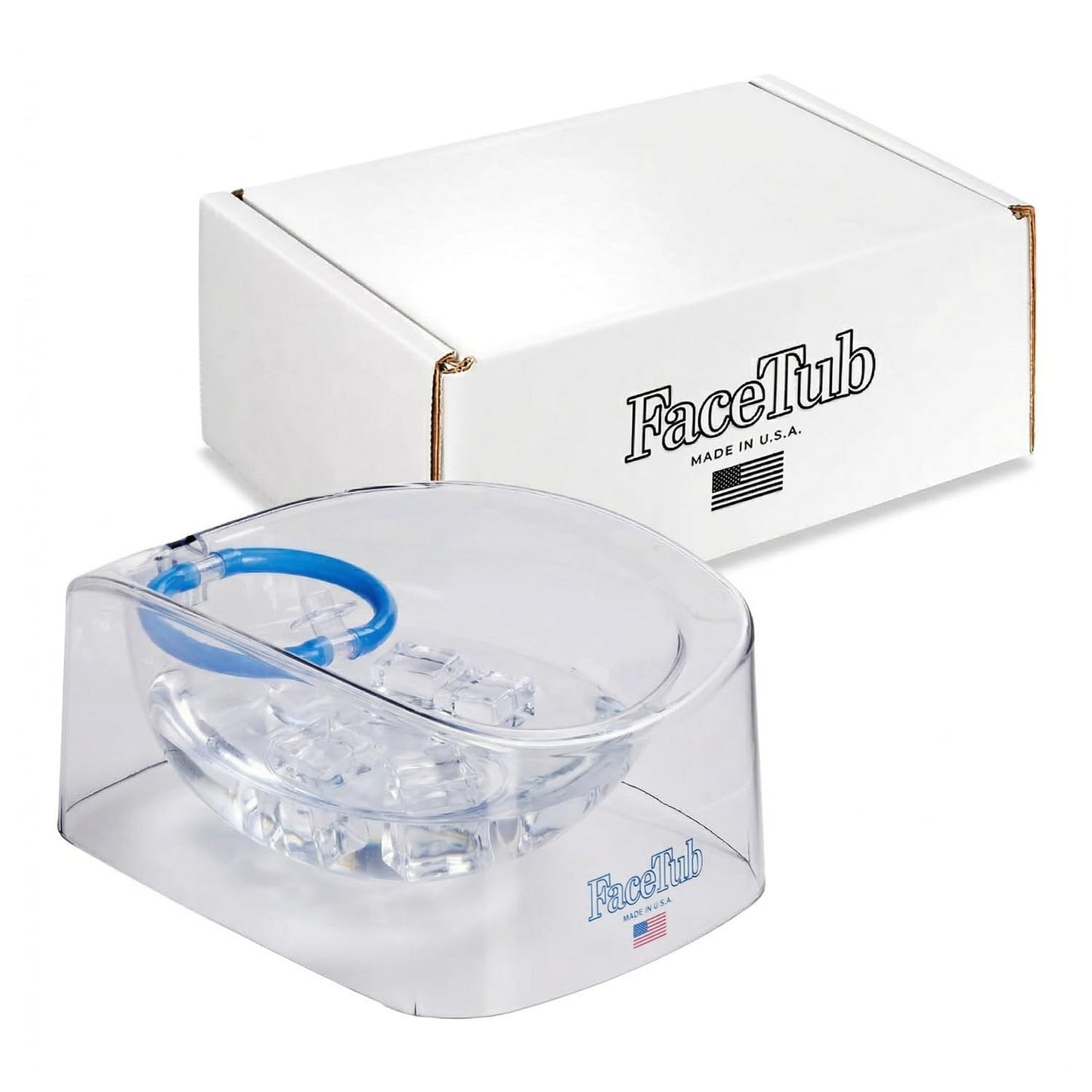 The FaceTub Face Ice Bath Bowl with Breathing Tube, Face Tub Ice Bowl for Cold Therapy to Support Skin Health & Relaxation, FaceTub for Facial Bath Cold Plunge, Vagus Nerve Stimulator Made in the USA